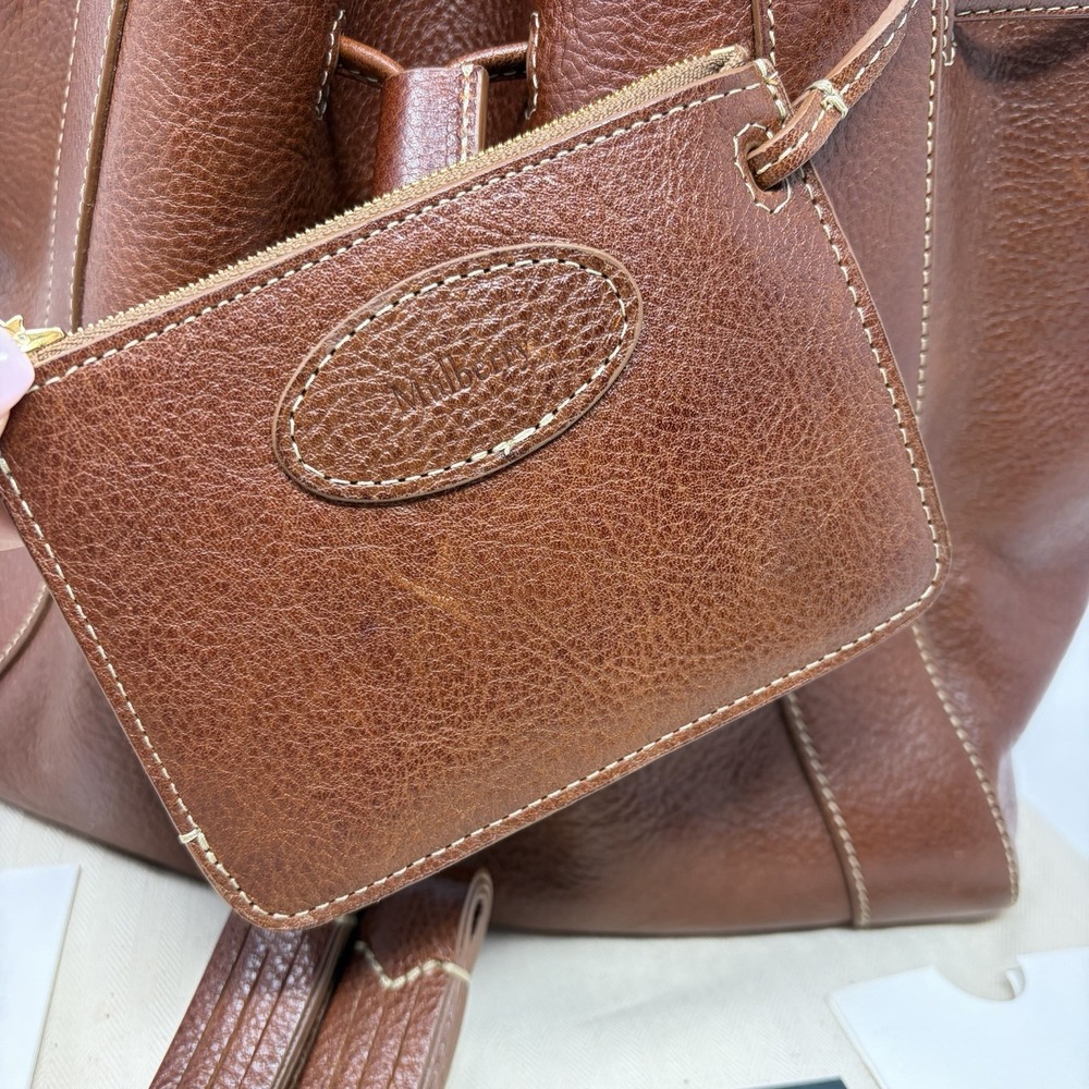 Mulberry Small Millie Tote Legacy NVT Oak Leather Made England Dust Bag - Picture 3 of 16